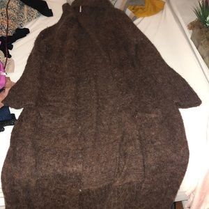 Brown free people cardigan